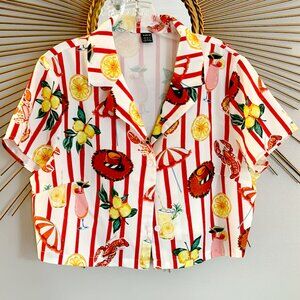 Funky Hawaiian Crop Shirt
